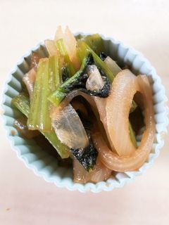 小松菜と玉ねぎの味噌炒め-レシピのメイン写真
