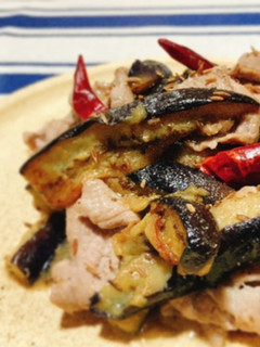 夏のスタミナ!ナスと豚肉のクミン炒め!-レシピのメイン写真