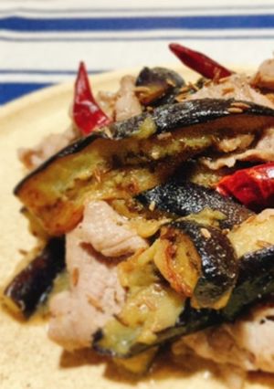 夏のスタミナ！ナスと豚肉のクミン炒め！-レシピのメイン写真