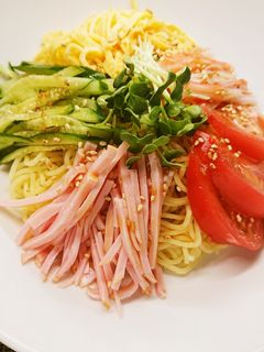 焼きそば麺と中華ゴマDE簡単冷やし中華♪-レシピのメイン写真