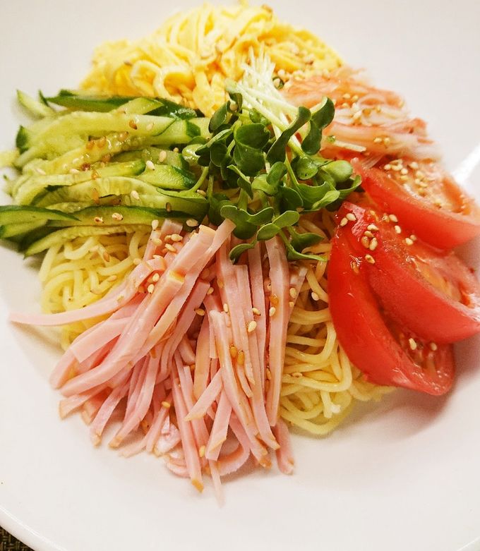 焼きそば麺と中華ゴマDE簡単冷やし中華♪-レシピのメイン写真