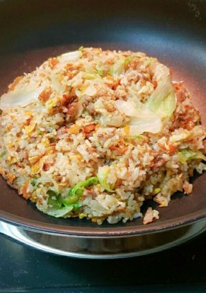 マーガリン風味のレタス焼き飯-レシピのメイン写真