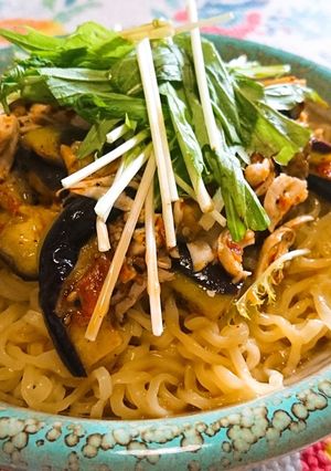 ナスとサラダチキンの麻辣冷やし中華-レシピのメイン写真
