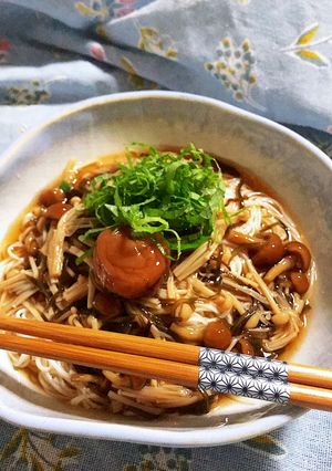 簡単!! ぶっかけ冷やしきのこそうめん-レシピのメイン写真
