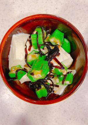 簡単◎作り置き◎オクラと塩昆布の冷奴-レシピのメイン写真
