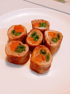 ♡にんじんとスナップえんどうの肉巻き♡-レシピのメイン写真