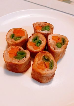 ♡にんじんとスナップえんどうの肉巻き♡-レシピのメイン写真