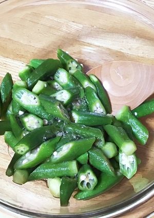 茹でずに簡単！オクラの和え物♪-レシピのメイン写真
