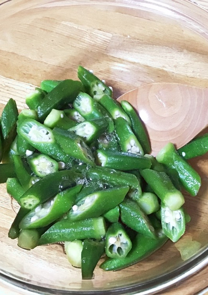 茹でずに簡単！オクラの和え物♪-レシピのメイン写真