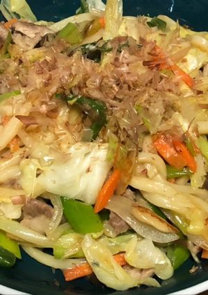 出汁香る♡バター醤油焼うどん-レシピのメイン写真