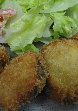 しいたけの肉詰めフライ-レシピのメイン写真