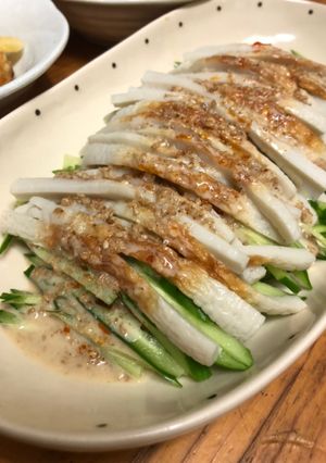 ピリ辛簡単！キュウリと竹輪の棒棒鶏風-レシピのメイン写真
