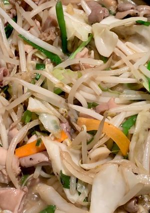 簡単、ホルモン野菜炒め-レシピのメイン写真