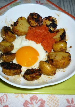 男爵＋辛子明太子載せ目玉焼きのタパス-レシピのメイン写真