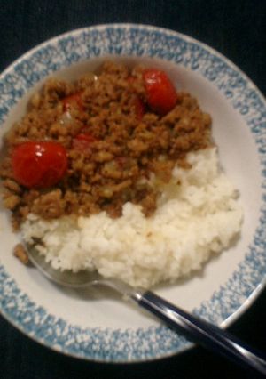 豚ひき肉とプチトマトのカレー炒め-レシピのメイン写真