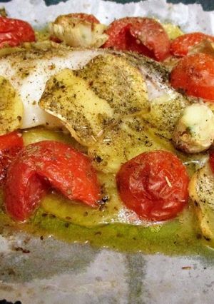 たらとじゃがいもとトマトのオープン焼き-レシピのメイン写真