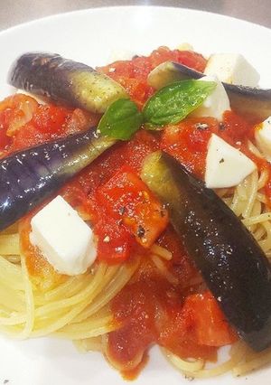 なすとモッツァレラのトマトパスタ-レシピのメイン写真