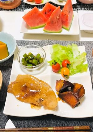 今日のご飯は豚ロースメイン・大学芋♡-レシピのメイン写真