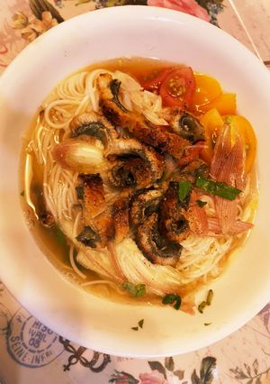 鰻で素麺!!薬味たっぷり免疫力UP-レシピのメイン写真