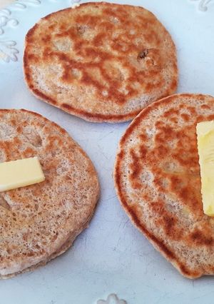 全粒粉のパンケーキ 塩味も甘味もOK-レシピのメイン写真