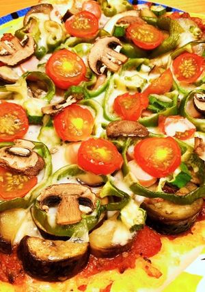 夏野菜たっぷりピザ-レシピのメイン写真