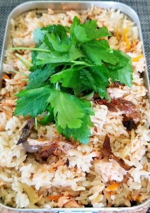 鮭の炊き込みご飯-レシピのメイン写真