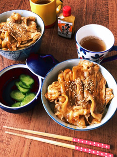 簡単!うなぎのタレでアレンジ♪甘辛豚丼!-レシピのメイン写真