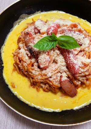 ちゃんぽん麺のフライパンイタリアン卵ひき-レシピのメイン写真
