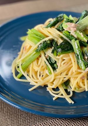 ツナと小松菜の和風パスタ-レシピのメイン写真