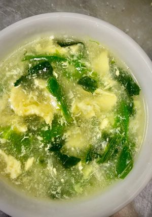 ほうれん草と水菜の旨とろわさびスープ-レシピのメイン写真