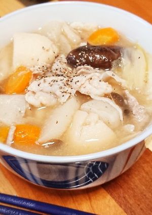 あっさり塩味☆夏用？具沢山な『塩豚汁』-レシピのメイン写真