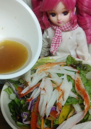 リカちゃん♡柚子こしょうドレッシングꕤ⠜-レシピのメイン写真
