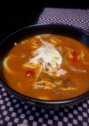 一晩寝かしたカレーで作るカレーうどん-レシピのメイン写真