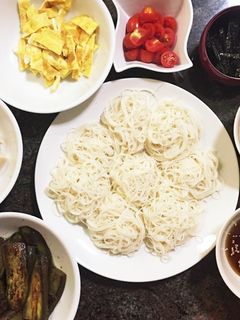 焼きナスのお浸しが最高♪ 夏のそうめん*-レシピのメイン写真