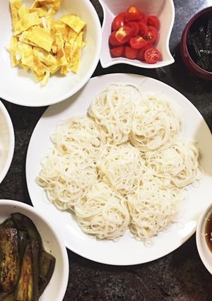 焼きナスのお浸しが最高♪ 夏のそうめん＊-レシピのメイン写真