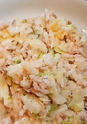 キャベツ明太チーズのチャーハン-レシピのメイン写真