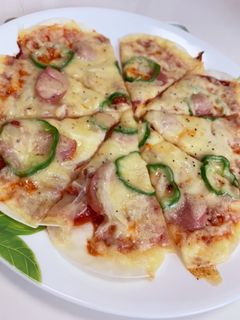 餃子の皮ピザ-レシピのメイン写真
