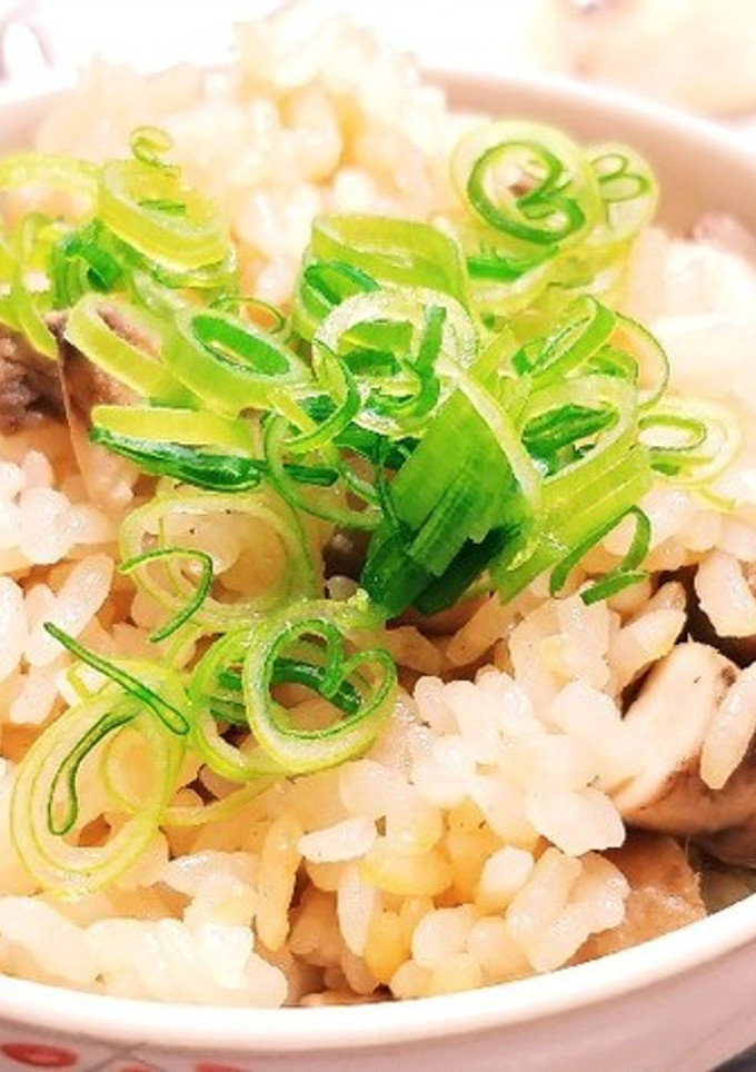 しいたけの軸で炊き込みご飯-レシピのメイン写真