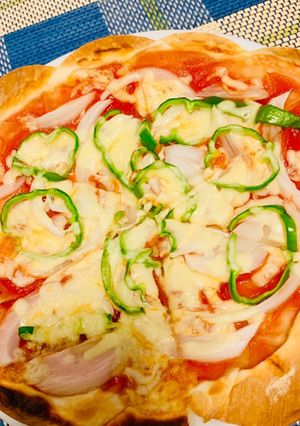 餃子の皮で焼くだけ、パリパリミックスピザ-レシピのメイン写真