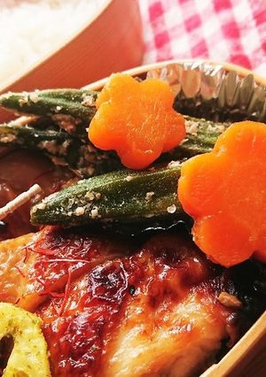 お弁当★副菜★オクラ梅ゴマ和え★常備菜-レシピのメイン写真