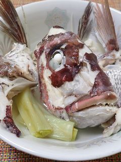 マダイあらの塩煮-レシピのメイン写真