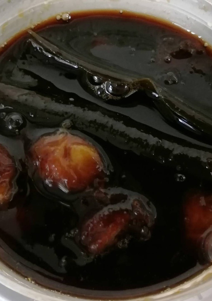 青梅(種周り)の醤油漬け-レシピのメイン写真