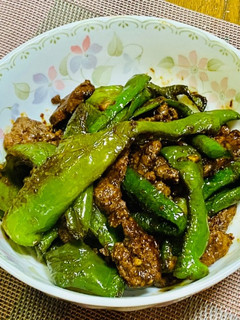 万願寺唐辛子とレバーの甜麺醤炒め-レシピのメイン写真