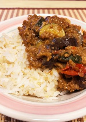 超簡単☆レンジで夏野菜キーマカレー-レシピのメイン写真