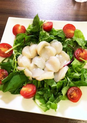 簡単！ホタテのカルパッチョ風サラダ-レシピのメイン写真