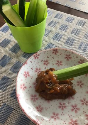 すもも ジュースで残った実ですもも 味噌-レシピのメイン写真