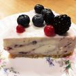 ブルーベリーのレアチーズケーキ