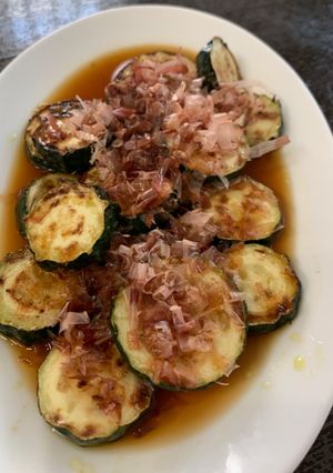 簡単！焼きズッキーニのおかかポン酢がけ-レシピのメイン写真