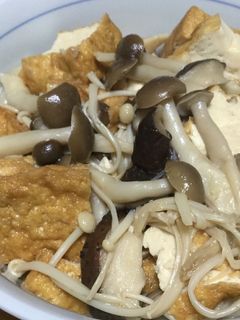 たっぷりキノコと厚揚げの煮物-レシピのメイン写真