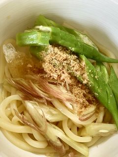 ミョウガとオクラの冷やしうどん-レシピのメイン写真